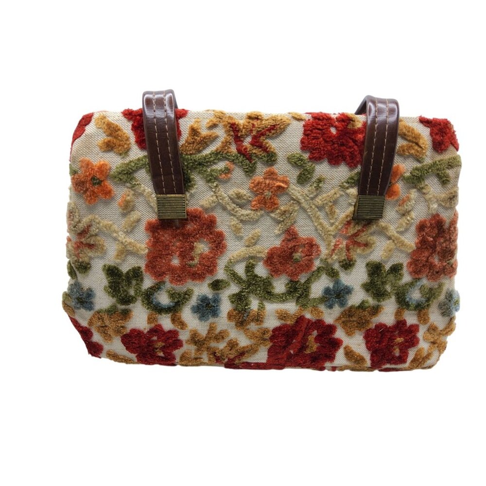 Vintage 1960's Chenille Design Womens Handbag - Picture 3 of 7